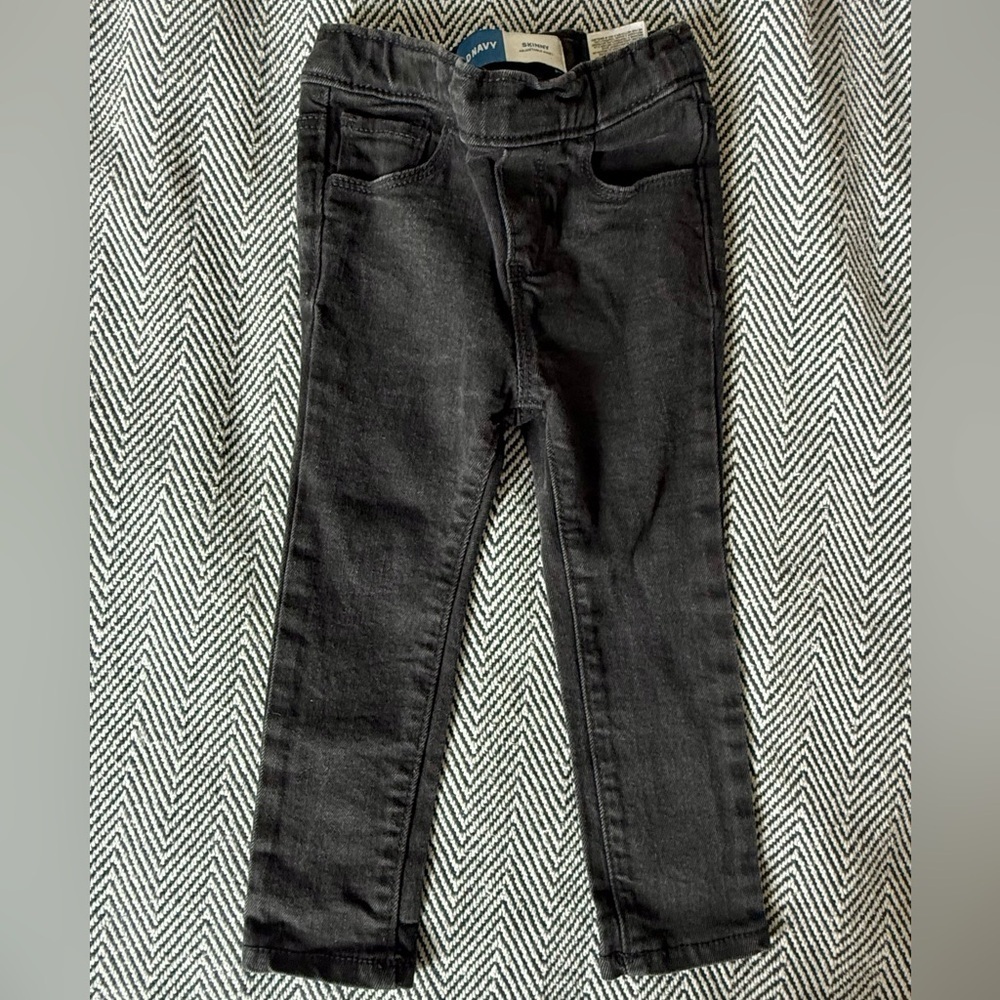 Old Navy Toddler Black Skinny Jeans | 2T | Adjustable Waist